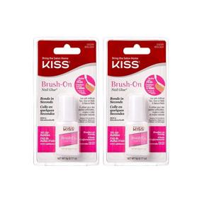 img 3 attached to 💋 Kiss Brush-On Nail Glue Duo - Two Pack"