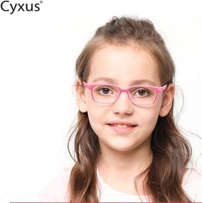 img 2 attached to 👓 Cyxus Blue Light Blocking Glasses for Kids and Teens - Anti Eye Strain, UV Protection Computer Eyeglasses for Boys and Girls