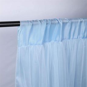 img 1 attached to 🎀 Gorgeous Blue 5ftx7ft Tulle Backdrop Curtains for Wedding Stage, Baby Shower, Birthday, and Photo Booth Backdrop - Photography Essential