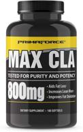 🌿 primaforce cla 2400mg per serving (180 softgels) weight management supplement for men and women - non-stimulating, non-gmo & gluten free logo