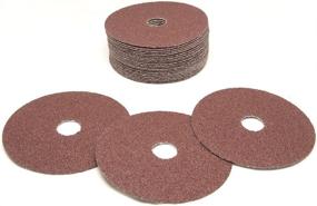 img 1 attached to 🔧 Benchmark 5-Inch Aluminum Oxide Resin Fiber Grinding and Sanding Discs for Metals, Wood, and Fiberglass with 7/8-Inch Arbor – 25 Pack, 24 Grit