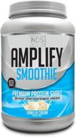 🥤 amplify smoothie: premium whey protein powder shake with greens & amino acids - build lean muscle, gain strength, lasting energy, lose fat - vanilla (30 servings) logo