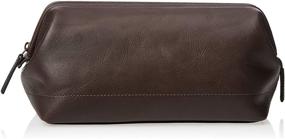 img 4 attached to 🧳 Fossil Men's Leather Travel Toiletry Bag Shave Dopp Kit - Premium Organizer for Men's Grooming Essentials