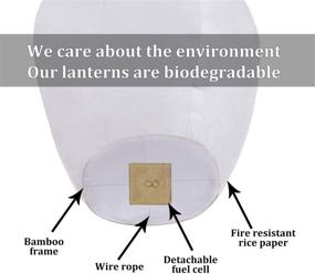 img 1 attached to Illuminew Sky Lanterns: Biodegradable Paper Chinese Lanterns for Parties, Birthdays, New Years, Weddings (Pack of 5, White)