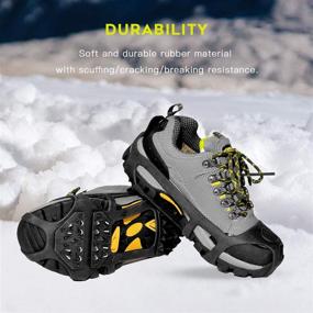 img 3 attached to ❄️ ORIENTOOLS Steel Traction Grips Cleats: Stay Safe Outdoors with Shoe & Boot Traction for Ice, Snow, and Mud (1-Pair, S/M and L/XL)