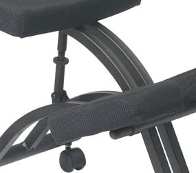 img 1 attached to 🪑 Black Metal Base Knee Chair with Casters and Memory Foam - Ergonomically Designed by Office Star