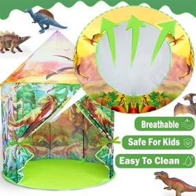img 2 attached to Dinosaur Foldable Playhouse for Toddlers and Children