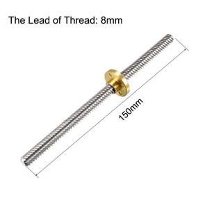 img 2 attached to Uxcell Stainless Copper Thread Printer Power Transmission Products and Linear Motion Products