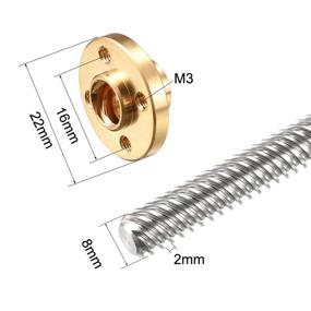 img 1 attached to Uxcell Stainless Copper Thread Printer Power Transmission Products and Linear Motion Products