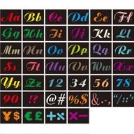 🔠 reusable plastic alphabet letter stencils and numbers templates - set of 80 patterns for crafts, diy projects, chalkboards, wooden signs, bistro menus, fabric garden flags, and stone art - includes 40 pieces logo