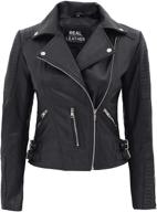 🧥 motorcycle style lambskin leather jackets for women - black leather jacket womens logo