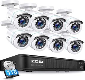 img 4 attached to 📷 ZOSI 1080P H.265+ Home Security Camera System, 5MP Lite 8 Channel CCTV DVR Recorder with 1TB Hard Drive and 8 x 1080p Weatherproof Bullet Camera with 80ft Night Vision, Motion Alerts – Outdoor/Indoor Surveillance Kit