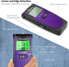 img 3 attached to 🔎 Preciva Stud Finder with LCD Display - 4 in 1 Multifunctional Wall Scanner for Studs, Wood, Metal, and AC Wire Detection