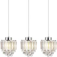 🌟 stylish set of 3 polished crystal pendant lights for kitchen island, dining room, living room, bar - cotulin chandelier логотип