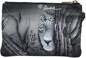 img 3 attached to Anna Anuschka Painted Wristlet Organizer: Stylish Handbags & Wallets for Women