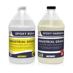 img 1 attached to Epoxy Resin 1 Gallon Kit | Industrial Grade, Easy to Use, Super Strong, Glossy, Clear, Water-Resistant | Bonding, Sealing, Casting, Coating, Filling, Gluing - (1/2 Gallon + 1/2 Gallon)