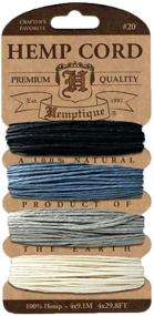 img 1 attached to Hemptique Hemp Cord 4 Color Cards: Perfect Choice for Crafters - Eco-Friendly Plant Hanger, Scrapbooking, Gardening, Macramé, and Home Décor - Onyx Pack