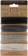 hemptique hemp cord 4 color cards: perfect choice for crafters - eco-friendly plant hanger, scrapbooking, gardening, macramé, and home décor - onyx pack logo