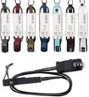 🏄 sympl premium surf leash light: the ultimate surfboard leash for surf boards, longboard, and sup paddle board - quick release velcro pull tab, neoprene ankle cuff, key pocket, strong cord logo