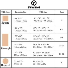 img 3 attached to Wrinkle-Free and Anti-Fading Cotton Linen Tablecloth: TEWENE Rectangle/Oblong Table Cloth, 55''x86'', 6-8 Seats, Gray - Ideal for Kitchen, Dining, and Party Decor