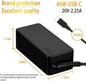 img 1 attached to 45W USB C Charger for Lenovo Chromebook C330 S330 C340 S340 100e 300e 500e Series, for ThinkPad T480 T480s T580 T580s E480 E580 GX20M33579, Yoga C630 Yoga 910-13 Yoga 720-13 630-12 720s-13