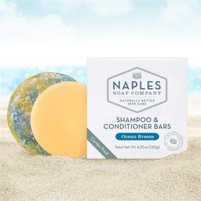 img 2 attached to 🧼 Naples Soap Company Handmade Shampoo Bar + Hair Conditioner Bar Boxed Set: Eco-Friendly Haircare for Nourished & Healthy Hair with an Ocean Breeze