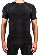 🏈 padded compression shirt chest protector undershirt for football, soccer, paintball & more logo