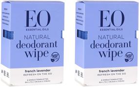 img 3 attached to 🌿 EO Natural Deodorant Wipes - French Lavender Scent | 12 Packs of 6 Biodegradable Wipes | Refresh On The Go with Organic Plant-Based Formula and Pure Essential Oils