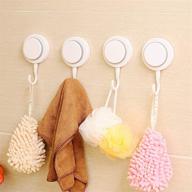 🧰 powerful traceless self-adhesive hooks: organize towels, robes, loofahs - waterproof suction cup hooks for shower, bathroom, kitchen - 4 pack logo