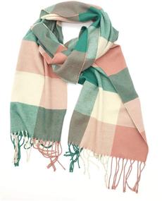 img 4 attached to 🧣 Кашемировые шарфы для модных девушек: зимние классические аксессуары и модные шарфы