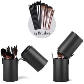 img 3 attached to 💄 Travel Makeup Brush Holder Bag Cup Storage Case Dustproof for Women and Girls (Black)