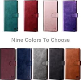 img 3 attached to 💜 RFID Blocking Leather Wallet Case for Samsung Galaxy A32 5G | SUANPOT Flip Folio Book Phone Case with Credit Card Holder | Shockproof Cover for Women and Men | Purple Samsung A32 5G Wallet Case