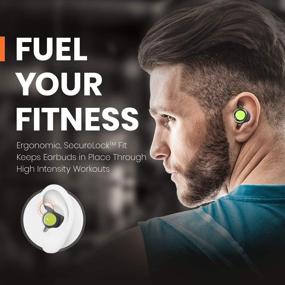 img 1 attached to 🎧 Улучшенные беспроводные наушники Enhanced Helix True Wireless Ultra Sport c Bluetooth 5.0, HD звуком, надежной посадкой SecureLock, водонепроницаемостью IPX4, автоматическим подключением, идеально подходят для тренировок и занятий спортом (устойчивы к воде и поту)