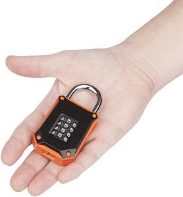 img 1 attached to 🔒 FortLocks Gym Locker Lock - Heavy Duty 4-Digit Stainless Steel Padlock | Weatherproof, Outdoor, Resettable Combination Code | Cut Proof, Easy-to-Read Numbers - 1 Pack Orange