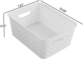 img 3 attached to Wekiog Plastic Storage Basket 6 Pack