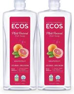 🍃 earth friendly products ecos® dish soap, natural grapefruit scent, 25oz - pack of 2 logo