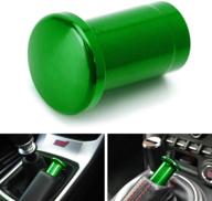 ijdmtoy jdm green aluminum handbrake spin turn knob button compatible with 2013-2016 scion fr-s logo