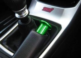 img 1 attached to IJDMTOY JDM Green Aluminum Handbrake Spin Turn Knob Button Compatible With 2013-2016 Scion FR-S