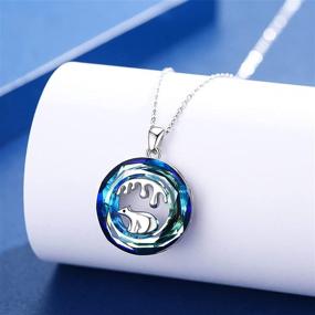 img 3 attached to Waysles Necklace Sterling Crystal Pendant Girls' Jewelry for Necklaces & Pendants