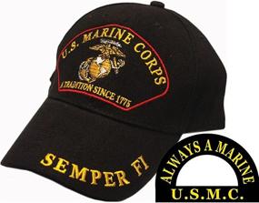 img 1 attached to 🎩 FindingKing U.S. Marine Corps Black Semper Fi Hat - Honoring a 1775 Tradition