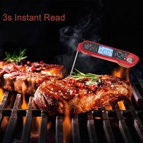 img 2 attached to AETTL Instant Read Digital Meat Thermometer with Cooking Brush: Accurate Double Probe Thermometer for BBQ, Milk, and Oven with Backlight and Calibration for Perfect Temperature Control