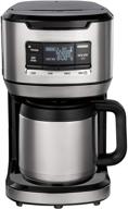 ☕️ hamilton beach 12 cup programmable front-fill coffee maker with thermal carafe, black and stainless steel finish logo