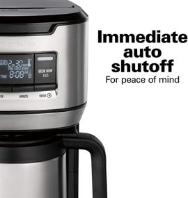 img 1 attached to ☕️ Hamilton Beach 12 Cup Programmable Front-Fill Coffee Maker with Thermal Carafe, Black and Stainless Steel Finish