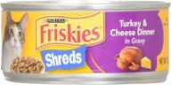 🐱 friskies savory shreds turkey cheese wet cat food (5.5-oz can, case of 24) logo