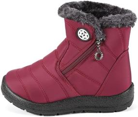 img 3 attached to Warm and Cozy KVbabby Winter Snow Boots for Boys and Girls: Slip-on, Water Resistant, Full Fur, Anti-Slip Lightweight Ankle Boots