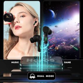 img 1 attached to 🎧 StageSound Bluetooth Earbuds: Extra Deep Bass, 13mm Drivers, Low Latency Gaming Mode, Touch Control, 40 Hours Playtime, Auto Pairing, In-Ear Built-in Mic TWS Stereo Headphones