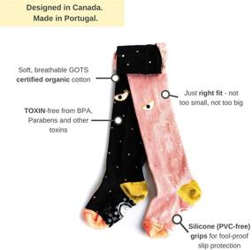 img 3 attached to 🧦 Organic Baby Tights with Anti-Slip Grips for Girls - Toddler Cotton 2T, 3T, 4T Sizes