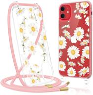 🌼 caka crossbody iphone 11 case with strap, daisy clear lanyard case for iphone 11 - thin slim protective cover for women & girls (6.1 inches) logo