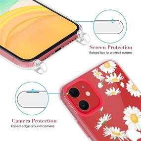 img 2 attached to 🌼 Caka Crossbody iPhone 11 Case with Strap, Daisy Clear Lanyard Case for iPhone 11 - Thin Slim Protective Cover for Women & Girls (6.1 inches)