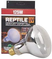 🔆 lucky herp reptile uva uvb mercury vapor bulb: powerful 125 watt heat lamp, r115, e26 screw thread логотип